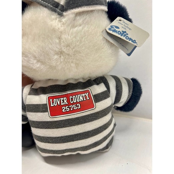Vintage Mattel Emotions 1987 Plush PANDA- Prisoner of Love & Ball & Chain NWT - Picture 5 of 5